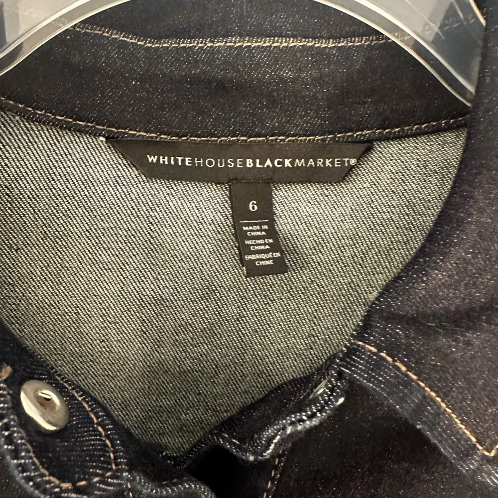 White House Black Market Dark Denim Dress - Picture 3 of 8